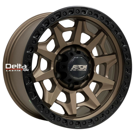 17X8.5 6X139,7 ET -15 CB 110 MAT BRONZE+MB LIP