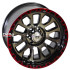 18X9.5 6X114,3 ET0 CB 66.1 BLACK MAC+RED LIP